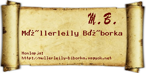 Müllerleily Bíborka névjegykártya